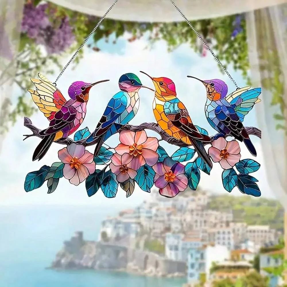 💥LAST DAY 70%OFF💥 - 💖Hummingbird Suncatcher Colorful Ornament