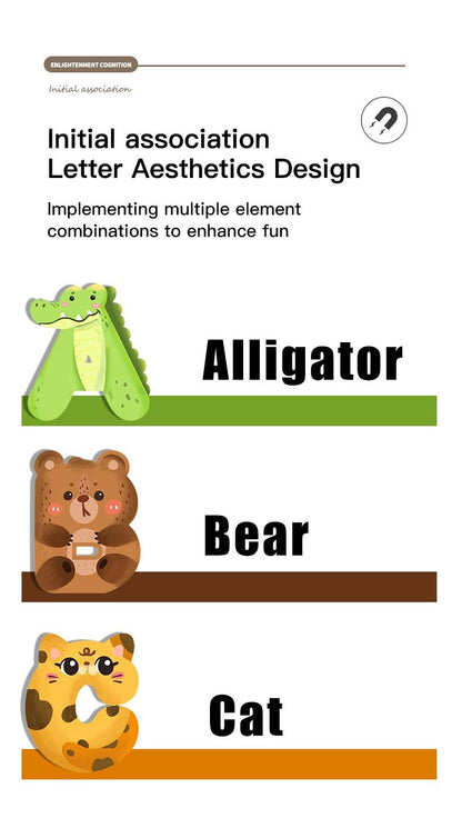 Magnetic Letters cute Animals Styling Refrigerator decoration🦒