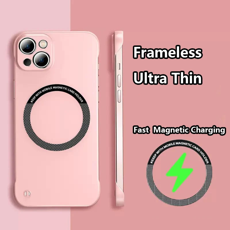 📱✨Frameless Matte Ultra Thin Magnetic Case for iPhone