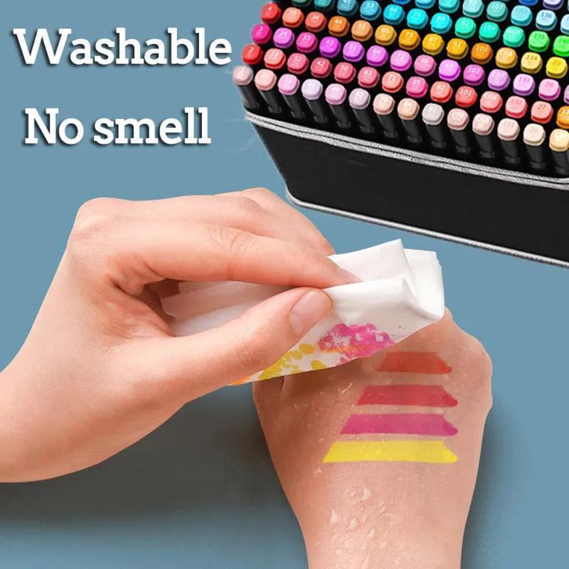 80 Colors Premium Dual Tip Markers Set with Carry Case