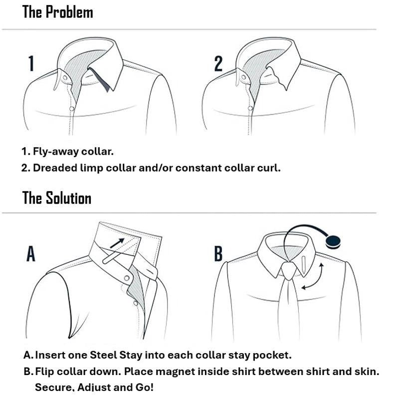 SteelStays Magnetic Collar Stays
