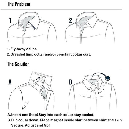 SteelStays Magnetic Collar Stays