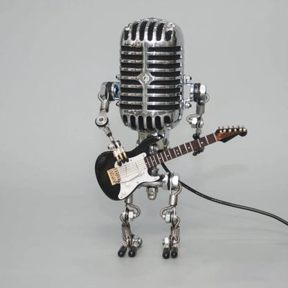 🎁Vintage Microphone Robot Desk Lamp - Get Free Guitar!!