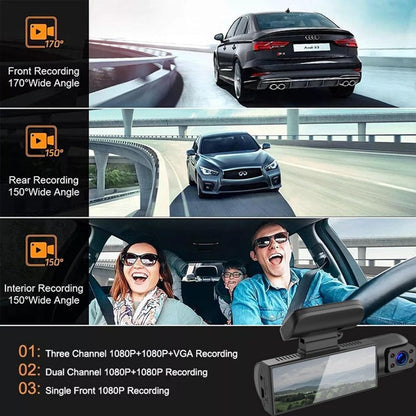 1080P Dual Dash Cam with Night Vision & Parking Monitor