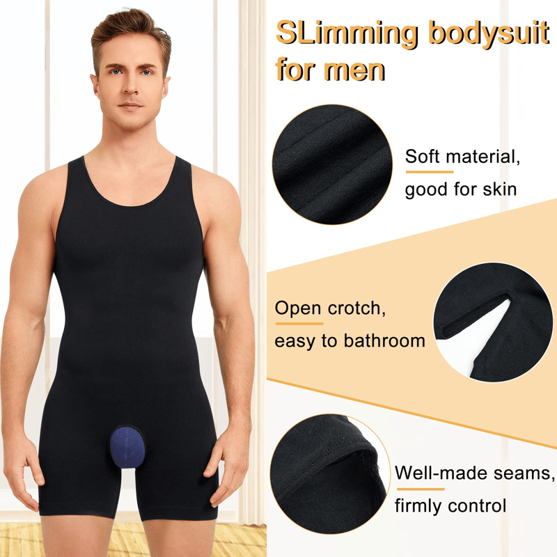 Men's Solid Scoop Neck Shapewear🏋️‍♂️