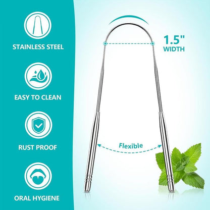 ✨LAST DAY ONLY 49% OFF🔥2 Pack Reduce Bad Breath U-Shape Stainless Steel