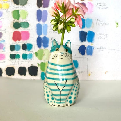 🎉 Special Offer - 49% Discount!😺Whimsical Hand-Painted Cat Vase Collection