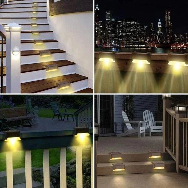 🔥Last Day 70% OFF🔥LED Solar Lamp Path Staircase Outdoor Waterproof Wall Light