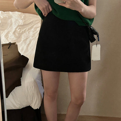 A-line Corduroy Casual Skirt