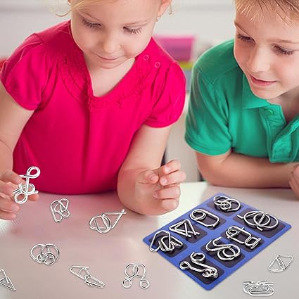 🔥Christmas Promotion 49% OFF-Metal Puzzle Ring,Educational intellectual Toys IQ Toys,Metal Brain teaser Puzzles for kids & adults