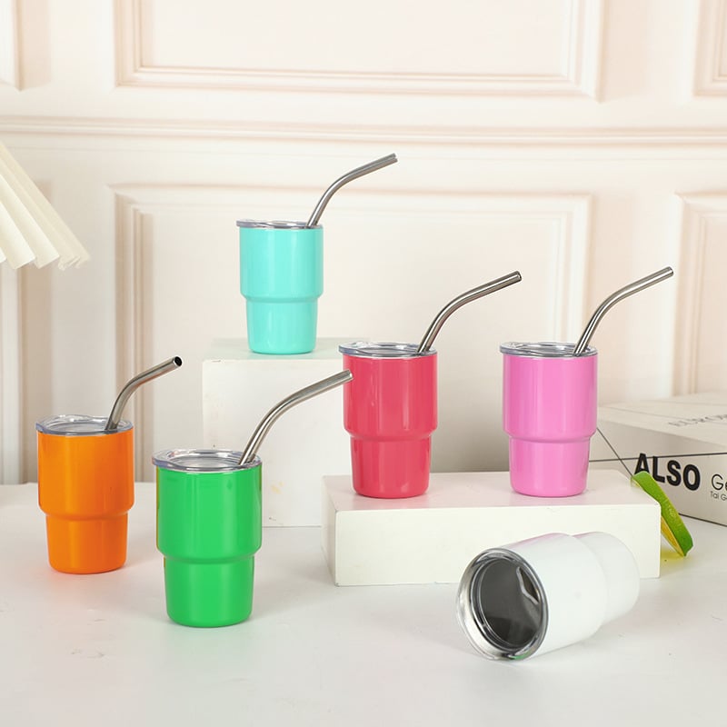 Stainless Steel Mini Straw Thermos Cup