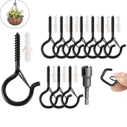 🌲Christmas Sale 49% OFF🌲 -10pcs Square Snap Hanging Hooks - Anti-Drop Bonsai Hooks with Safety Buckles for Christmas Rope String Lights