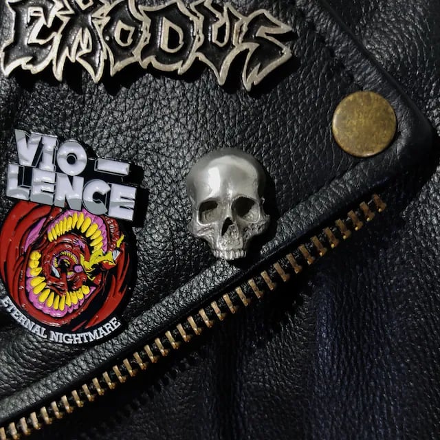 Retro Gothic Skull Brooch