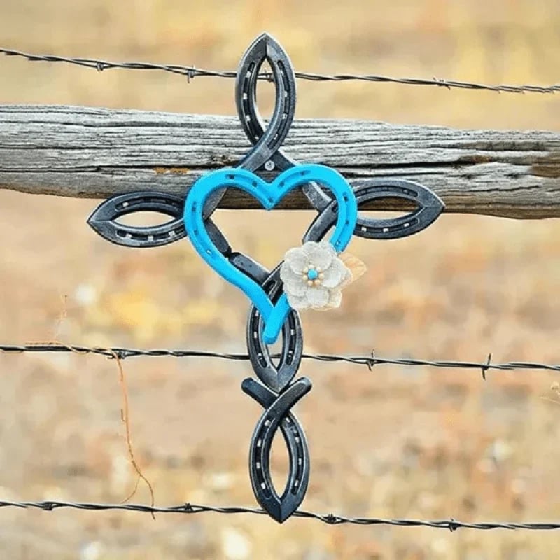 🎁Last Day Promotion 70% OFF - ❤️Natural Horseshoe Cross With Heart