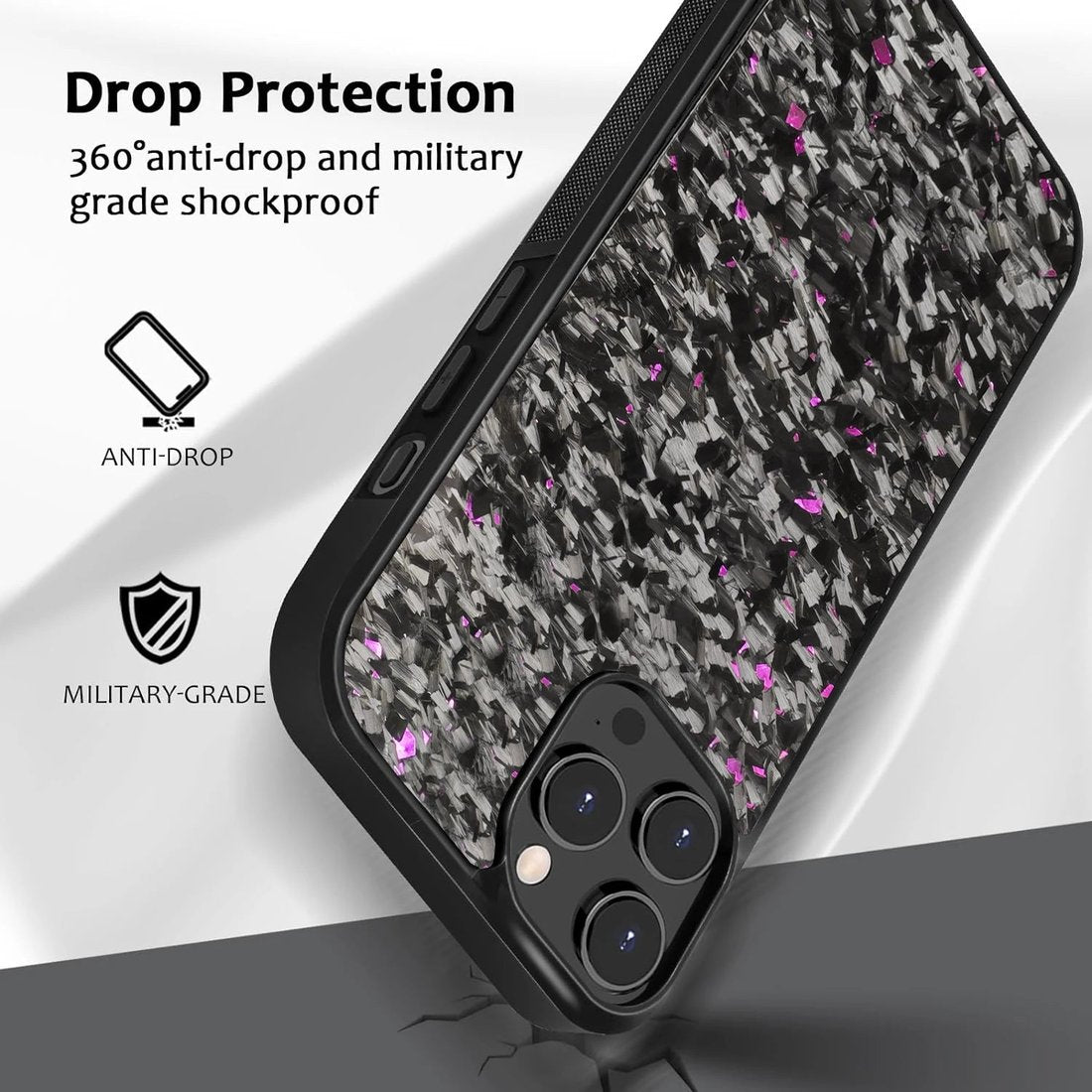 Magnetic Forged carbon Fiber Cell Phone Case