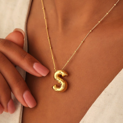 🔥Summer sale🎁⏰Bubble Letter Necklace