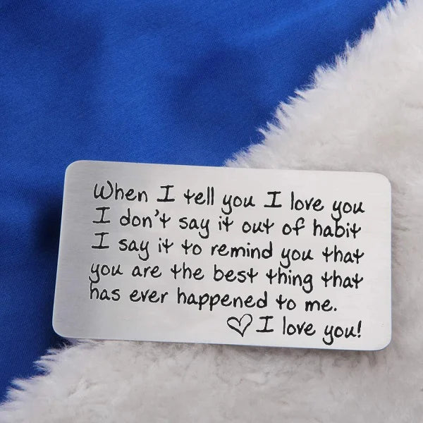 Last Day 75% OFF - ✍️Metal Engraved Card - Message of Love💞