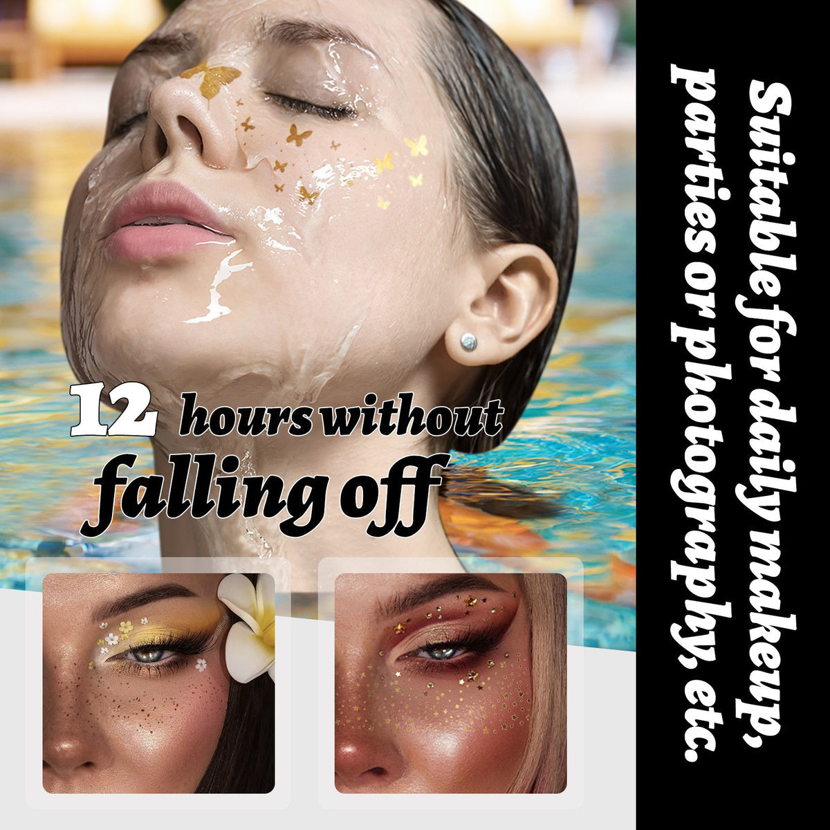 🏆Same style as Swifty🏆Gold Glitter Freckles Makeup Patches