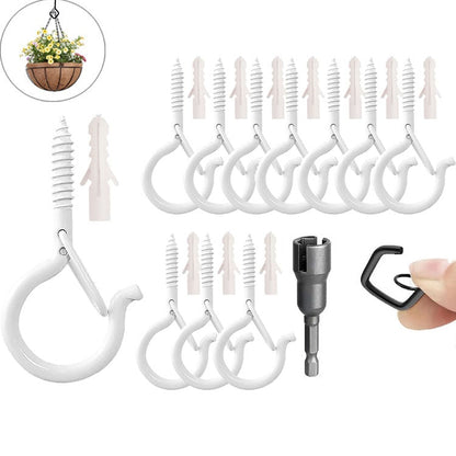 🌲Christmas Sale 49% OFF🌲 -10pcs Square Snap Hanging Hooks - Anti-Drop Bonsai Hooks with Safety Buckles for Christmas Rope String Lights