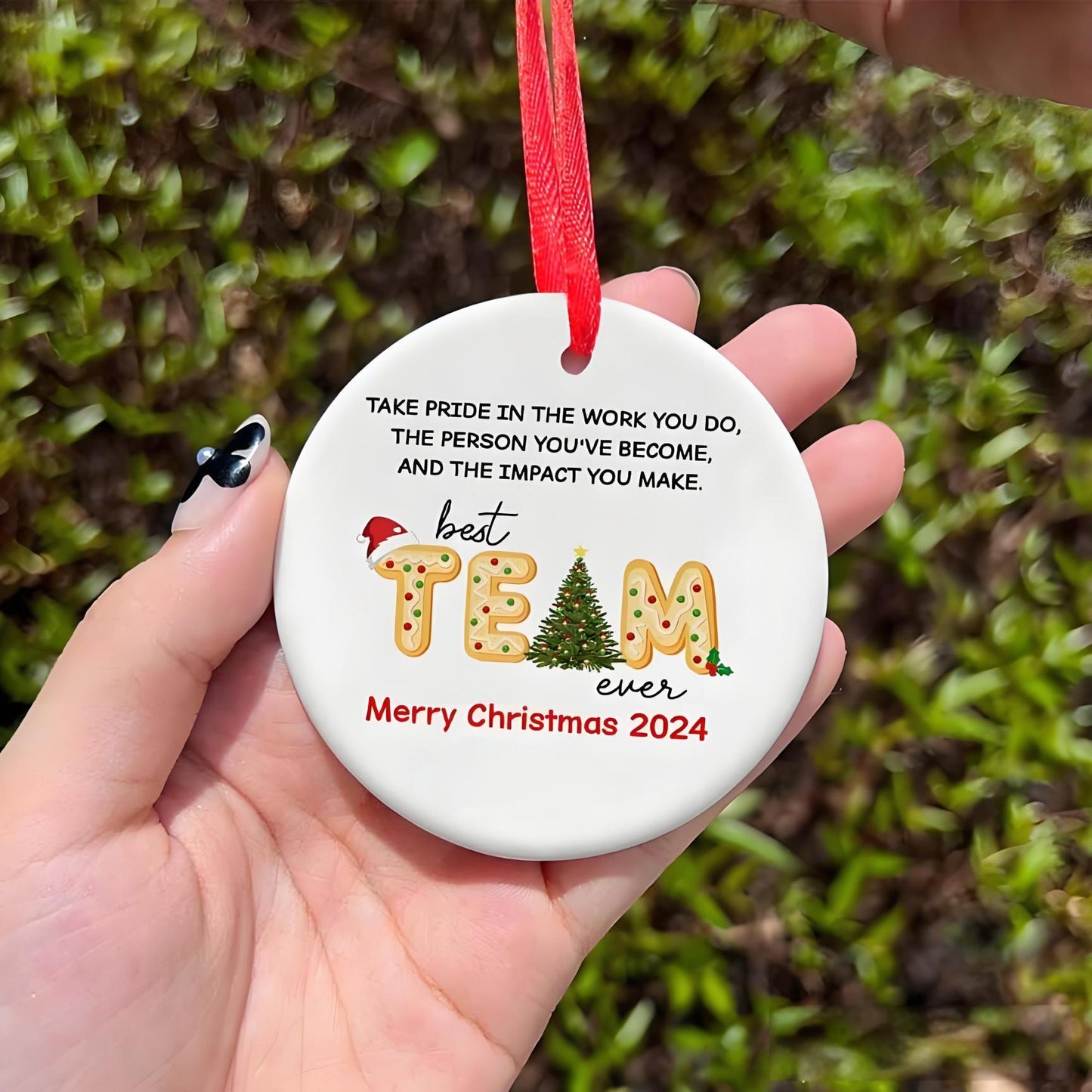 🎅Christmas Ornament for Coworker & Best Friend-Emotional Support💕