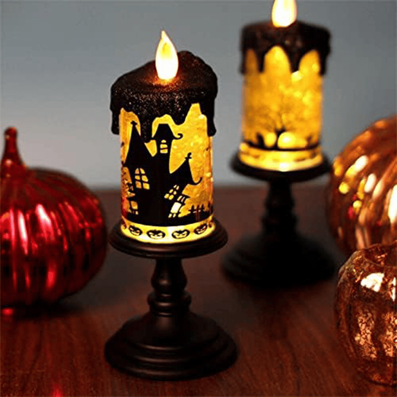 🔥Halloween Sale 57% Off -🎃Halloween Snow Globe Flameless Candle with Timer