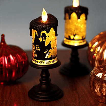 🔥Halloween Sale 57% Off -🎃Halloween Snow Globe Flameless Candle with Timer
