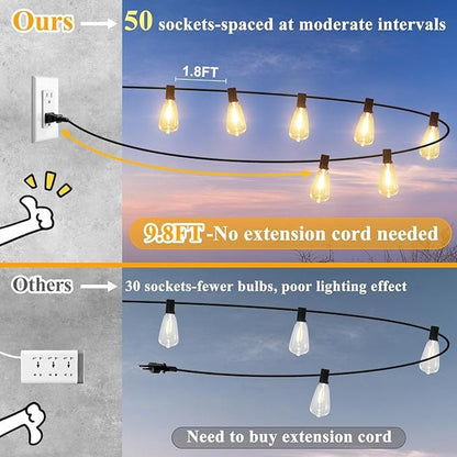 🔥Special Sale 🔥100FT LED Outdoor String Lights
