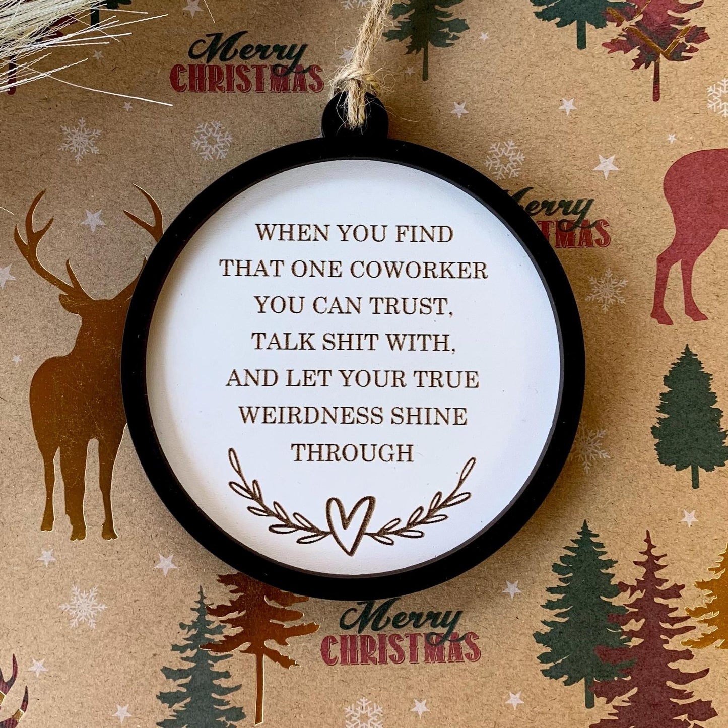 🎄Funny Wooden Tree Ornament🎁