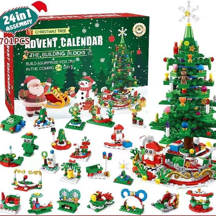 ✨Last Day 50% OFF 🎁Countdown Calendar 2024 Christmas Theme Building Set