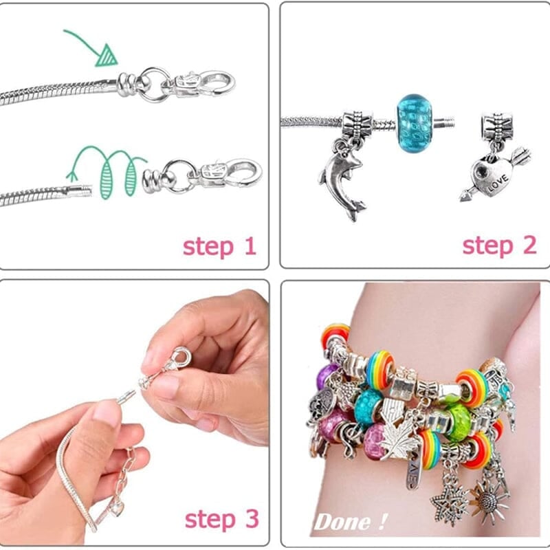 🔥Last 4 hours 57% OFF - ✨Girls Charm Bracelet Making Kit
