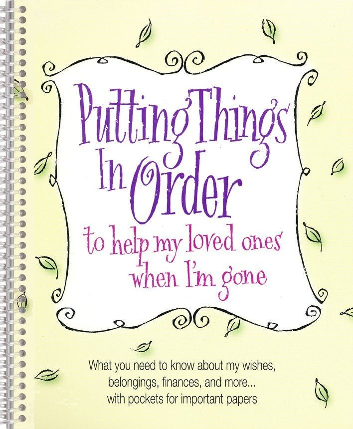 Putting Things In Order Organiser