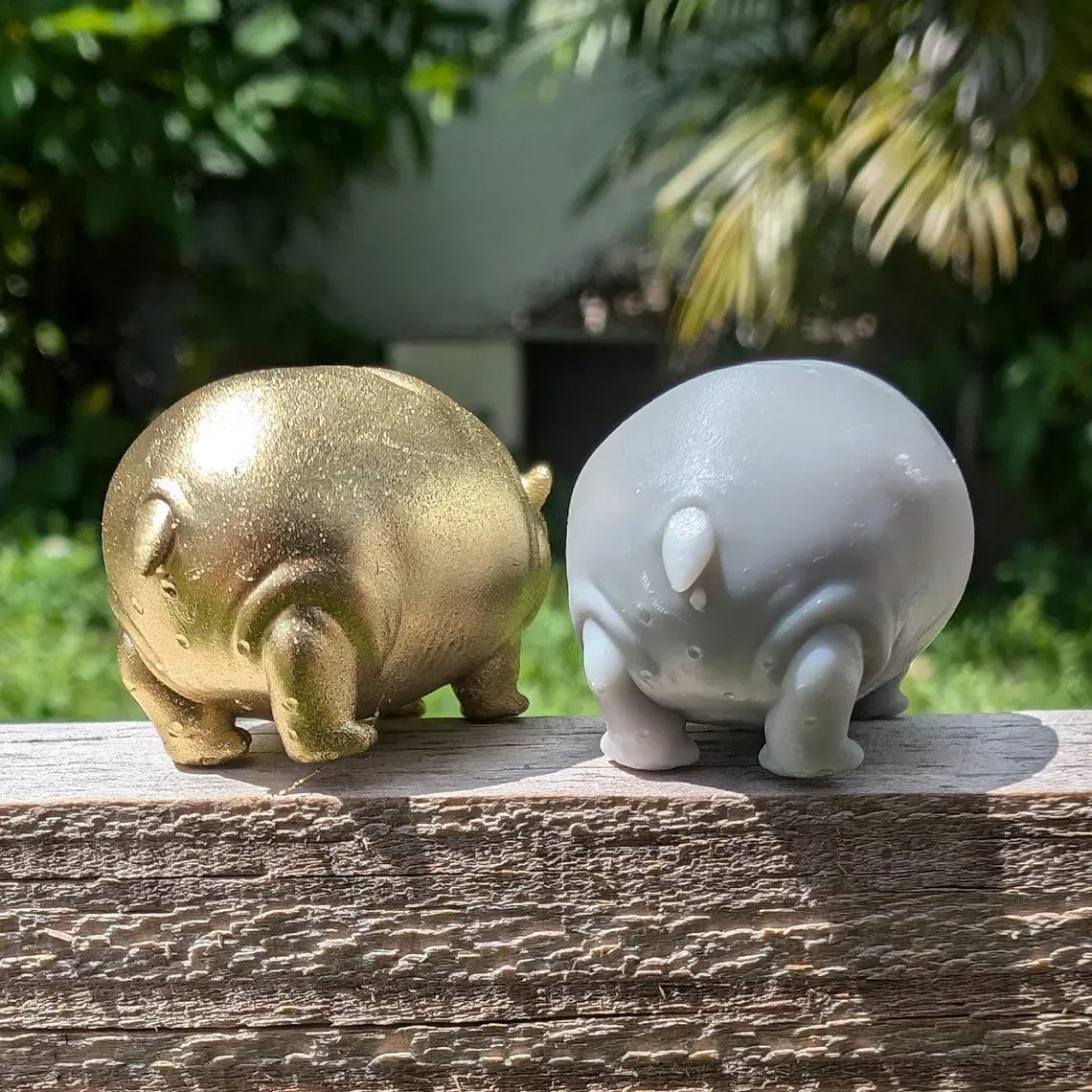 Moo Deng Miniature Figurine Mini Pygmy Hippo