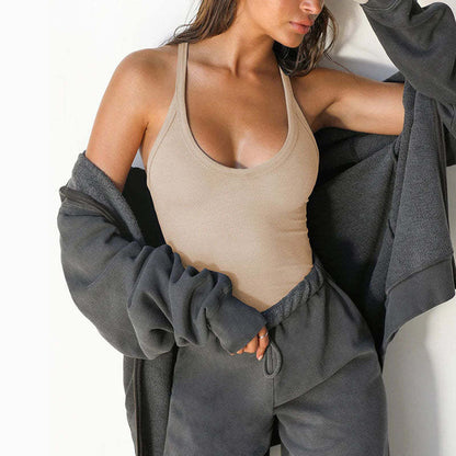 🔥Hot Sale 50% OFF🔥 - Women's Solid Backless Racerback Tank Top