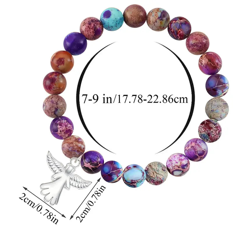 🎁Last Day 69% OFF - Memorial Gifts Angel Wings Healing Crystal Bracelet