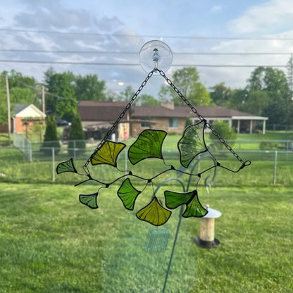 ✨Ginkgo Leaf Stained Glass Sun Catcher