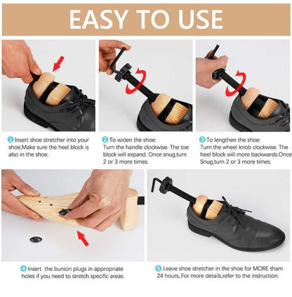 Wooden Shoe Stretcher (2 WAYS stretch)