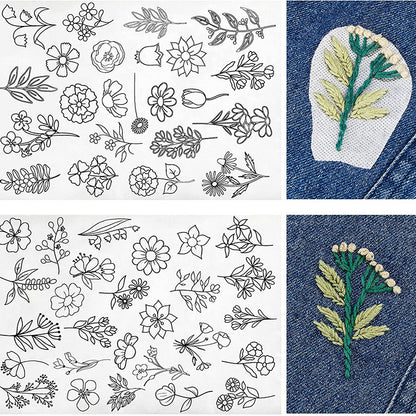 ⏰Last Day 48% OFF -🌼 Water Soluble Patterns for Embroidery