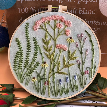 Perfect Gift - Embroidery Hoop Flower Kit for Beginner