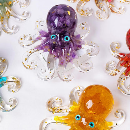 🔮Natural Crystal Gravel Octopus Decor🐙