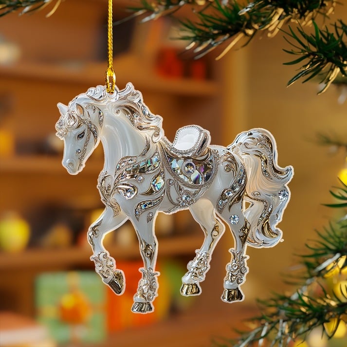 🔥🎁Handmade Horse Christmas Ornament