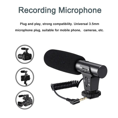 Professional Live Video Mobile Phone Photography Set with Fill Light Microphone Tripod
