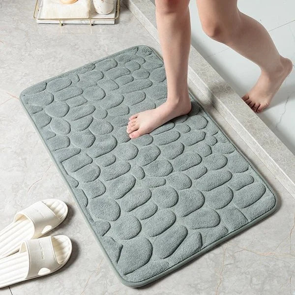 💥Hot Sale 48% OFF💥Cobblestone Embossed Bathroom Bath Mat