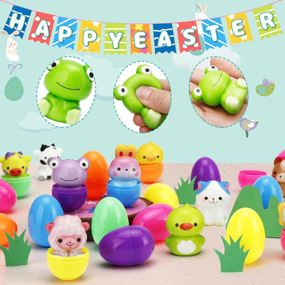 24 PCS Easter Eggs Prefilled Slow Rising Squishy Toys