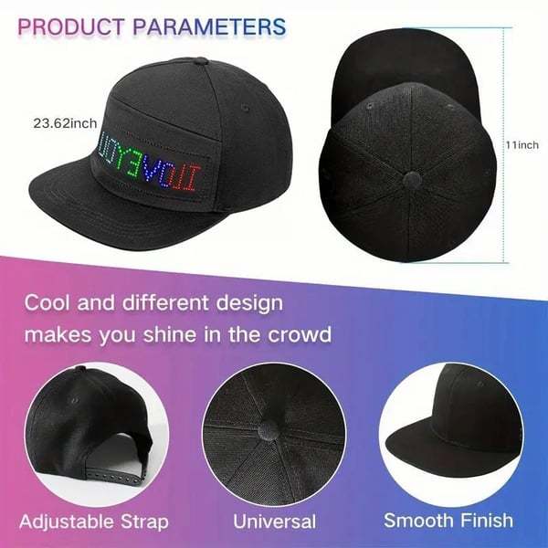 Personalized LED Display Cap
