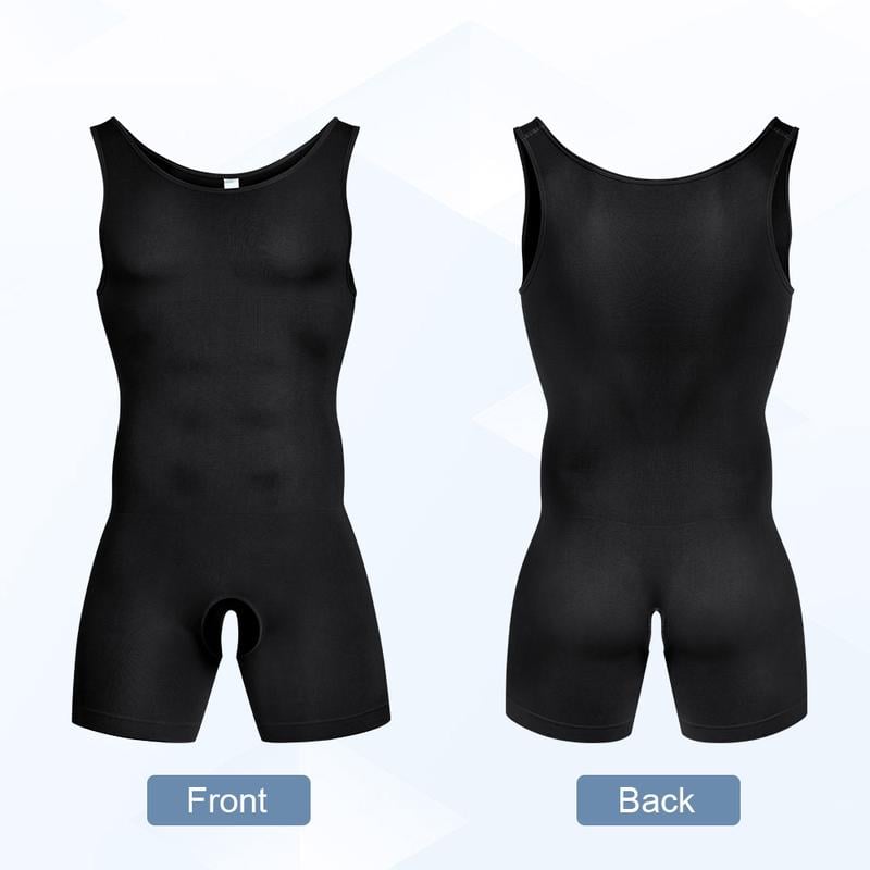 Men's Solid Scoop Neck Shapewear🏋️‍♂️