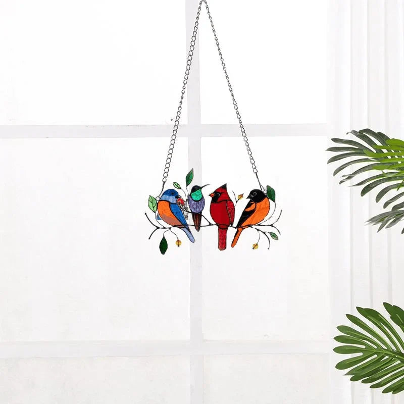 🔥 BIG SALE - 49% OFF🔥The Best Gift-Birds Stained Window Panel Hangings🎁