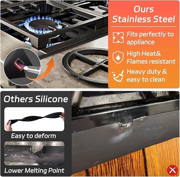 🔥LAST DAY 49% OFF-🎁Retractable Stainless Steel Stove Gap Covers