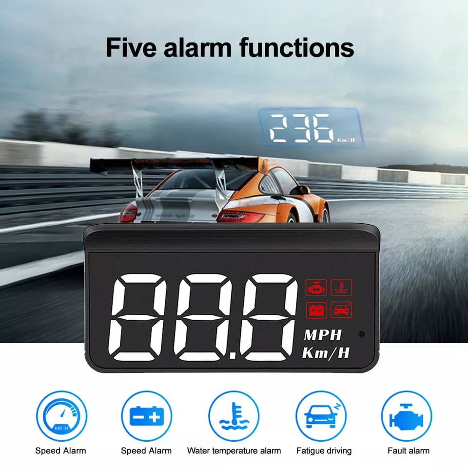 OBD2 HUD Car Head Up Display Projector Speedometer