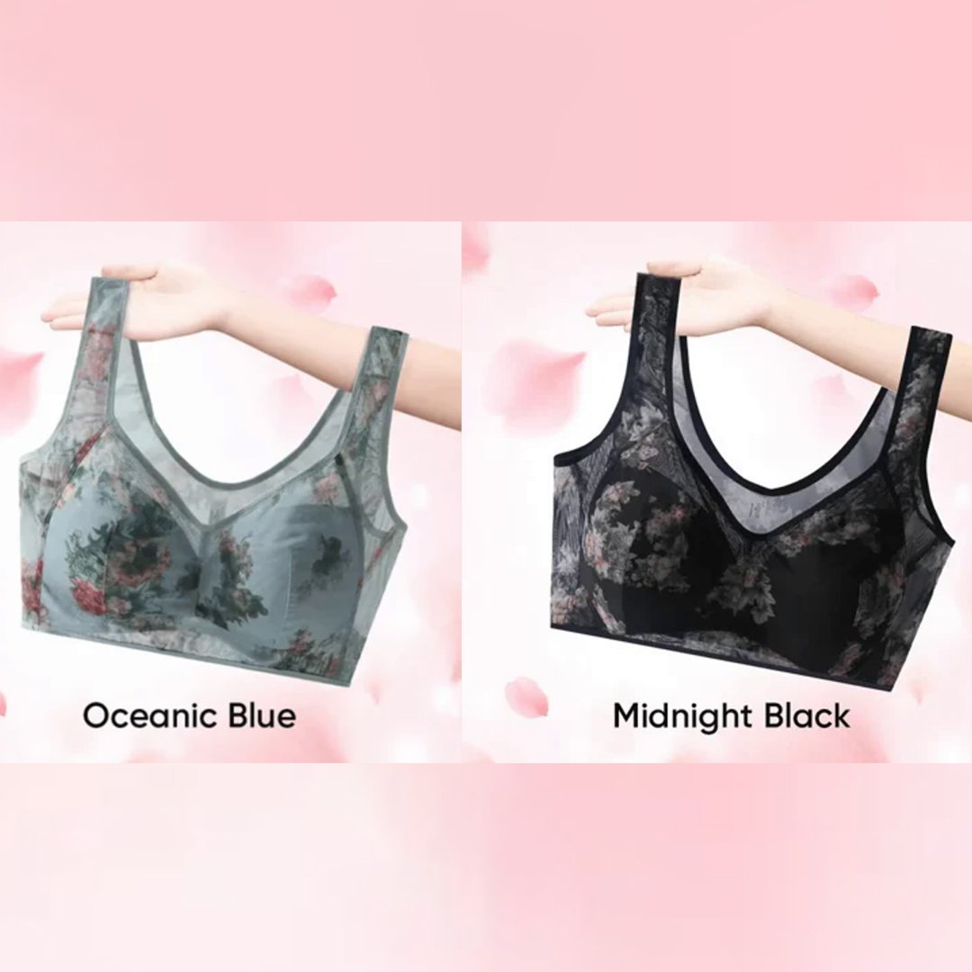 🎁Last Day 49% Off - Super gather bra | Ice Silk Lace Cooling Comfort Bra 👍No more sagging breasts