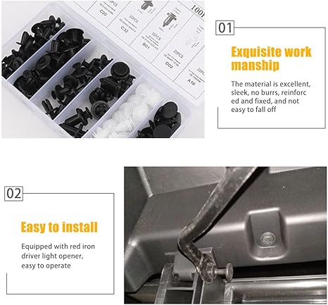 🎁49%OFF🔧100 PCS Car Clip Retainer Auto Fasteners Push Trim Bumper Plastic Rivets Clips Kit